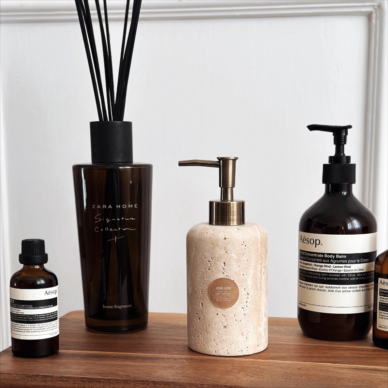 Luxury Natural Skincare - 천연석 로션 디스펜서, 리필용 비누병, 부드러운